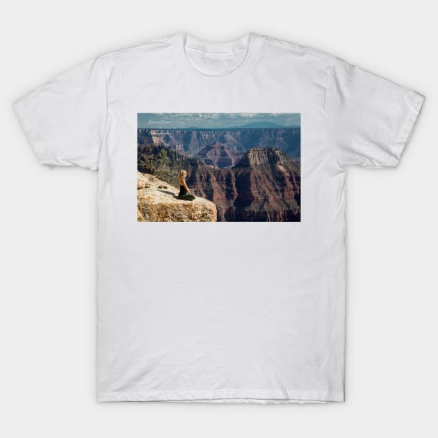 A woman atthe Grand  Canyon T-Shirt by dawn2dawn